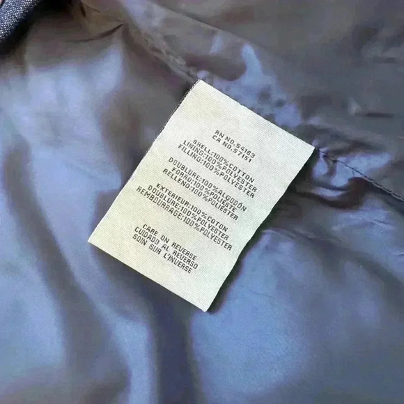 LEVIS Quilted Denim Puffer Vest Zip & Button Up Men’s Size Small - Picture 6 of 9